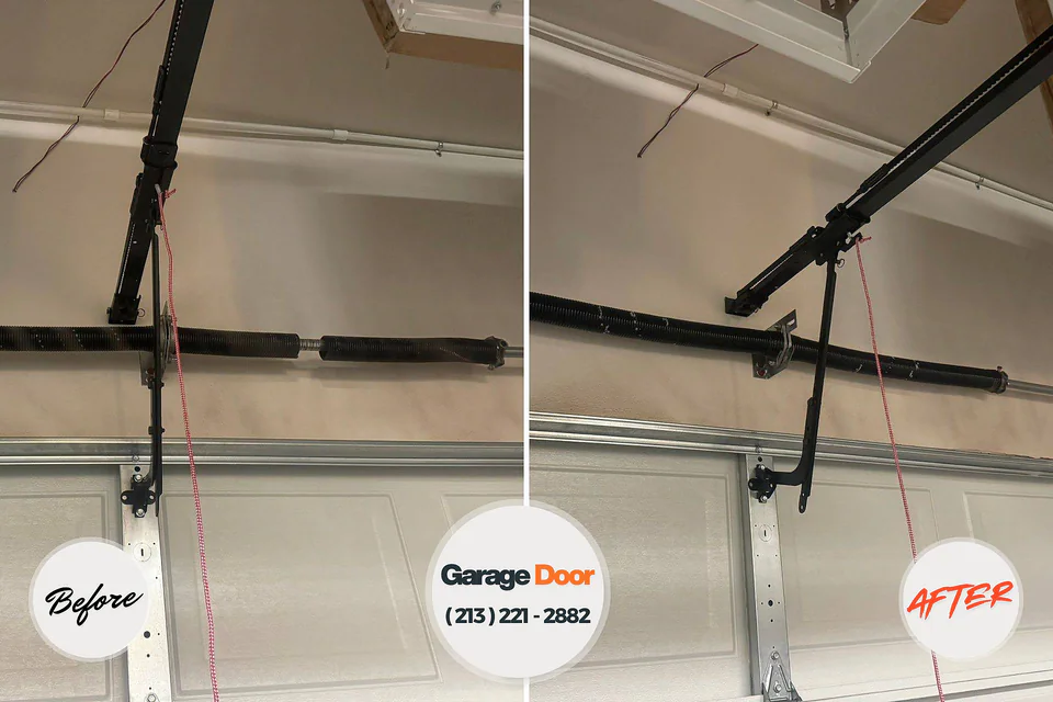 Before and after: garage door repair Plymouth, IN
